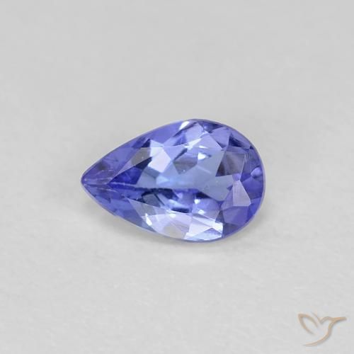 0.34ct Naturale Intenso Viola Blu Tanzanite, Forma a pera, VS