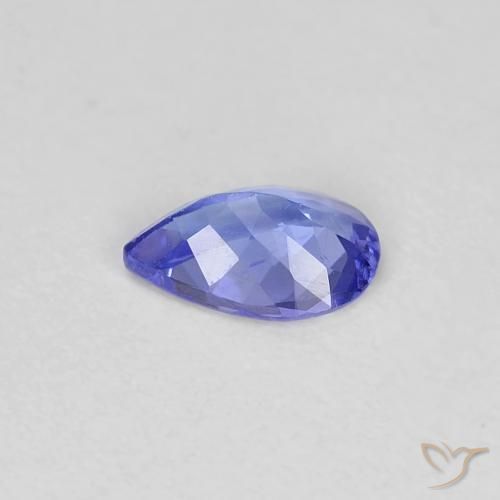 Tanzanite Intenso Viola Blu naturale da 0.34 ct, Forma a pera, VS