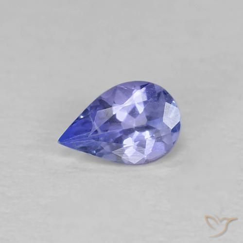 0.37ct Naturale Intenso Viola Blu Tanzanite, Forma a pera, VS