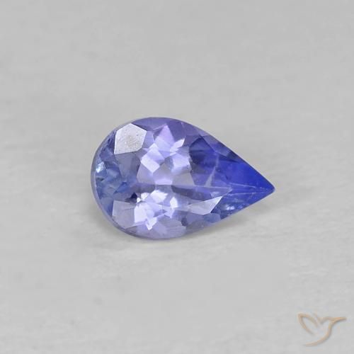 Tanzanite Intenso Viola Blu naturale da 0.37 ct, Forma a pera, VS