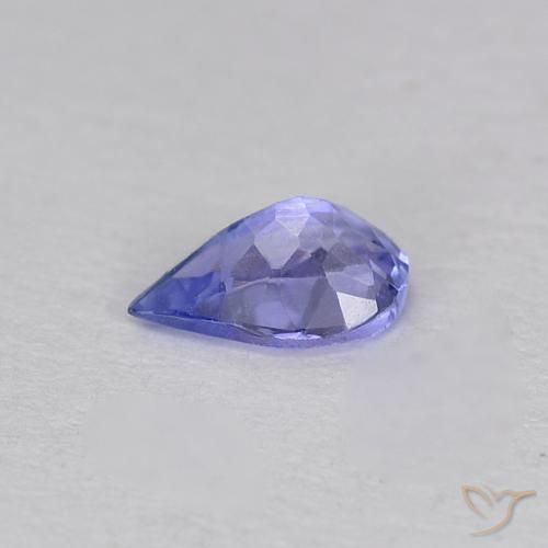 Tanzanite Intenso Viola Blu naturale da 0.37 ct, Forma a pera, VS
