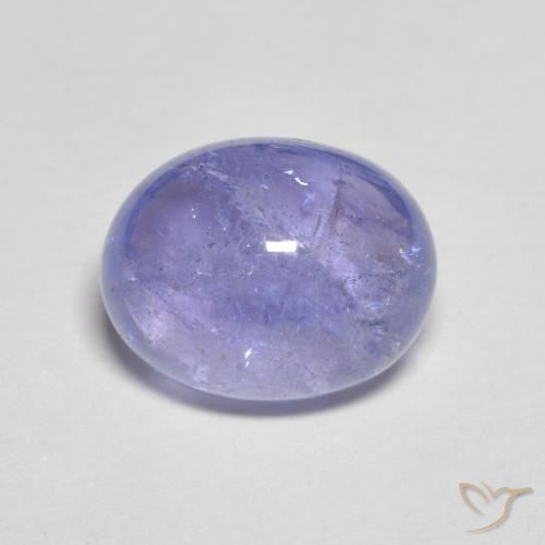 4.05ct Naturale Blu argenteo Tanzanite, Ovale, Trasparente