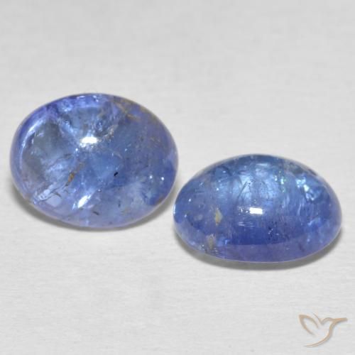 Gemme di Tanzanite Viola blu chiaro naturale da 6.95 ct, Ovale, Trasparente
