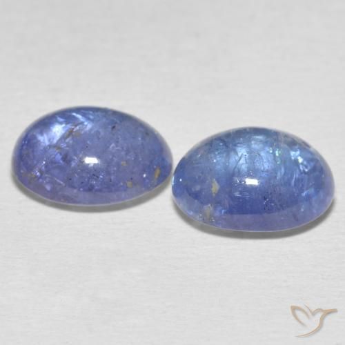 Gemme di Tanzanite Viola blu chiaro naturale da 6.95 ct, Ovale, Trasparente