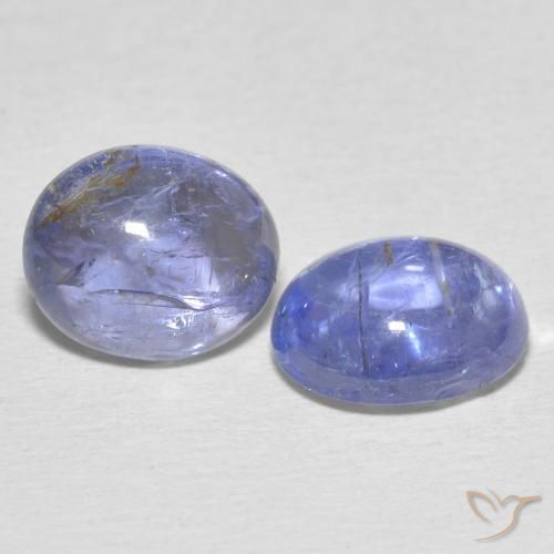 Gemme di Tanzanite Blu violaceo chiaro naturale da 7.21 ct, Ovale, Trasparente