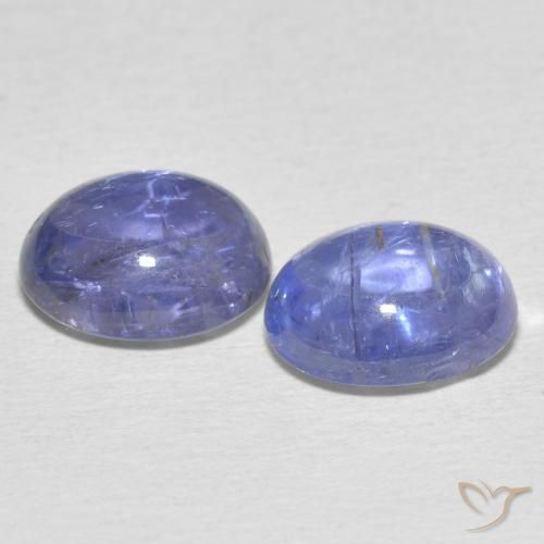 Gemme di Tanzanite Blu violaceo chiaro naturale da 7.21 ct, Ovale, Trasparente