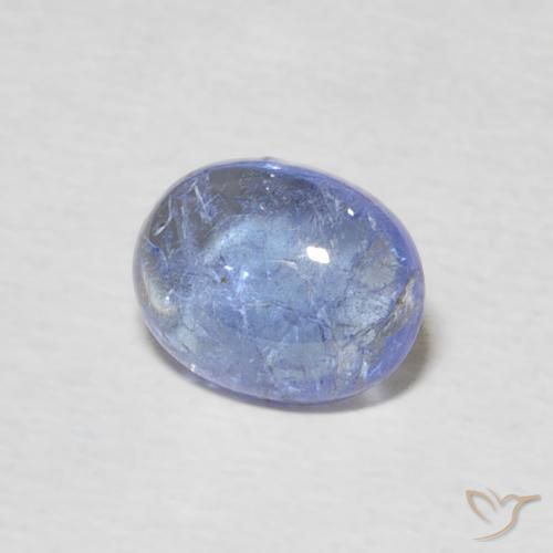 Tanzanite Blu violaceo chiaro naturale da 1.53 ct, Ovale, Trasparente