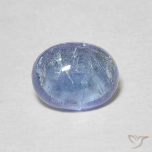 1.65ct Naturale Viola blu chiaro Tanzanite, Ovale, Trasparente