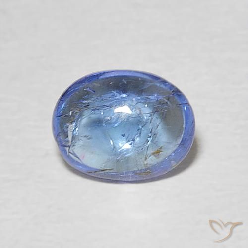 1.33ct Naturale Viola blu chiaro Tanzanite, Ovale, Trasparente