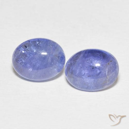 4.91ctw Naturale Viola blu chiaro Tanzanite, Ovale, Trasparente