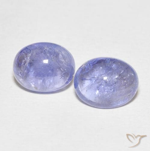 6.45ctw Naturale Blu violaceo chiaro Tanzanite, Ovale, Trasparente