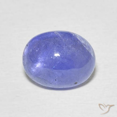 2.49ct Naturale Intenso Viola Blu Tanzanite, Ovale, Traslucido