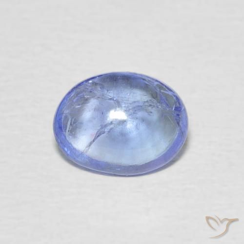 1.39ct Naturale Blu violaceo chiaro Tanzanite, Ovale, Trasparente