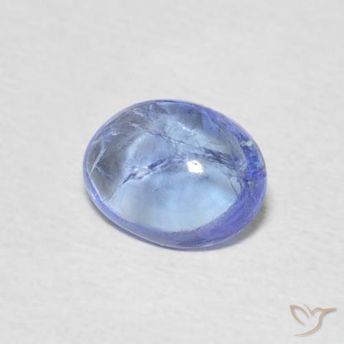 Tanzanite Blu violaceo chiaro naturale da 1.39 ct, Ovale, Trasparente