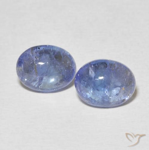 4.48ctw Naturale Blu violaceo chiaro Tanzanite, Ovale, Trasparente