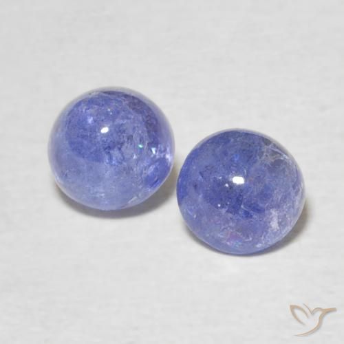 1.24ctw Naturale Intenso Viola Blu Tanzanite, Rotondo, Trasparente