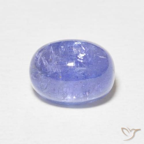 3.73ct Naturale Intenso Viola Blu Tanzanite, Ovale, Traslucido