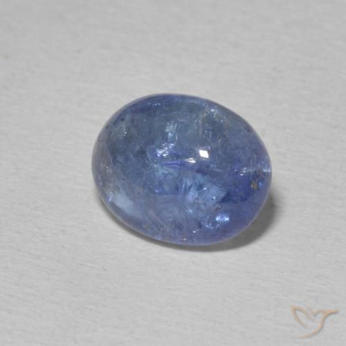 Tanzanite Blu violaceo chiaro naturale da 3.34 ct, Ovale, Trasparente