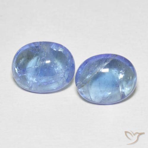 6.17ctw Naturale Blu violaceo chiaro Tanzanite, Ovale, Trasparente