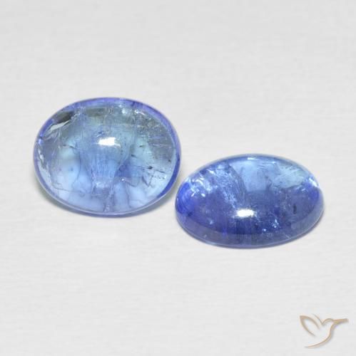 Gemme di Tanzanite Viola blu chiaro naturale da 5.86 ct, Ovale, Trasparente