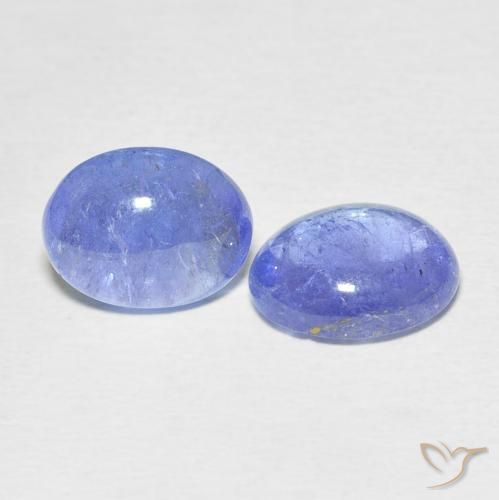 Gemme di Tanzanite Intenso Viola Blu naturale da 6.35 ct, Ovale, Trasparente