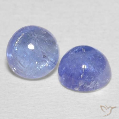 Gemme di Tanzanite Intenso Viola Blu naturale da 1.53 ct, Rotondo, Trasparente