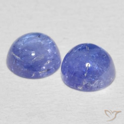 Gemme di Tanzanite Intenso Viola Blu naturale da 1.53 ct, Rotondo, Trasparente