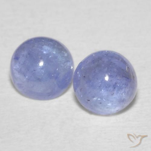 1.34ctw Naturale Blu violaceo chiaro Tanzanite, Rotondo, Trasparente