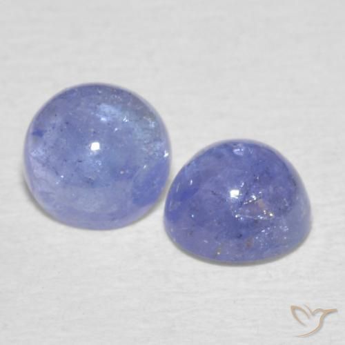 Gemme di Tanzanite Blu violaceo chiaro naturale da 1.34 ct, Rotondo, Trasparente