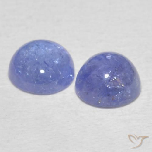 Gemme di Tanzanite Blu violaceo chiaro naturale da 1.34 ct, Rotondo, Trasparente