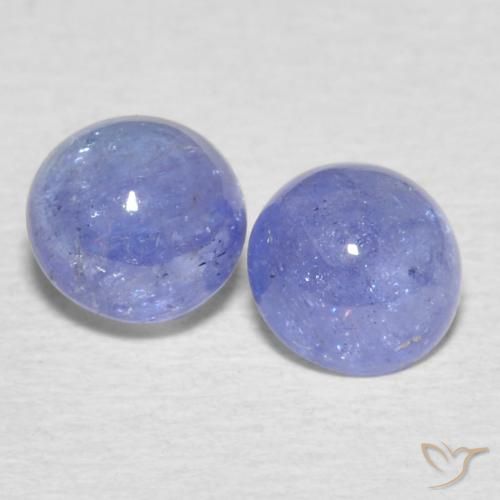 1.39ctw Naturale Intenso Viola Blu Tanzanite, Rotondo, Trasparente