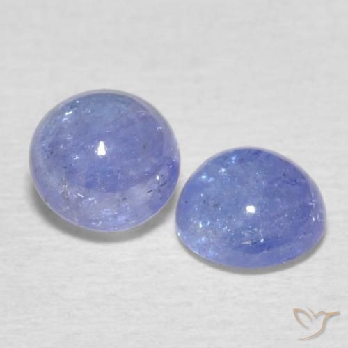 Gemme di Tanzanite Intenso Viola Blu naturale da 1.39 ct, Rotondo, Trasparente