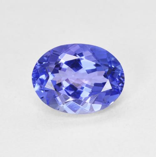 Tanzanite blu viola intenso naturale da 2,00 ct, taglio ovale, VVS