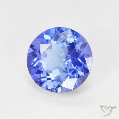 Tanzanite Blu intenso naturale da 2.07 ct, Rotondo, VVS