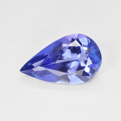 2.14ct Naturale Blue violetto scuro Tanzanite, Forma a pera, VVS