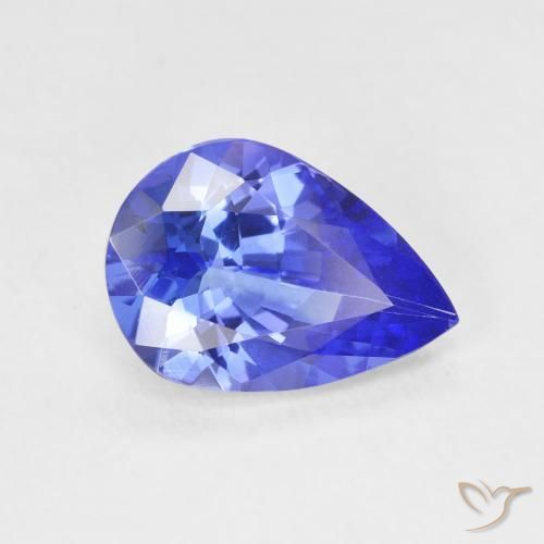 2.25ct Naturale Blue violetto scuro Tanzanite, Forma a pera, VVS
