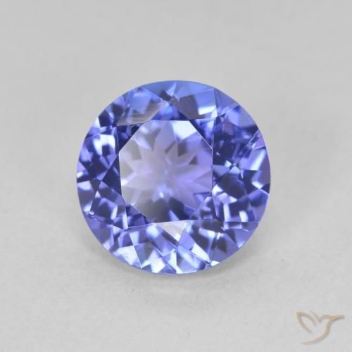 2.17ct Naturale Intenso Viola Blu Tanzanite, Rotondo, VVS