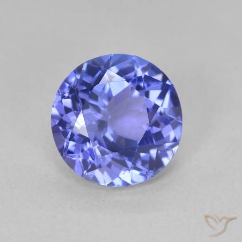 Tanzanite Intenso Viola Blu naturale da 2.17 ct, Rotondo, VVS