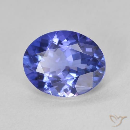 Tanzanite Blue violetto scuro naturale da 2.14 ct, Ovale, VVS