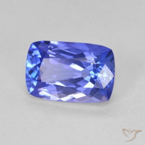 Tanzanite Blue violetto scuro naturale da 2.19 ct, Cuscino, VVS