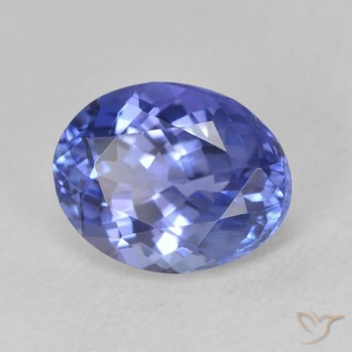 Tanzanite Blu viola intenso naturale da 2.91 ct, Ovale, VVS