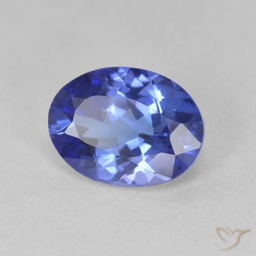 Tanzanite Blu navy medio naturale da 1.84 ct, Ovale, VVS