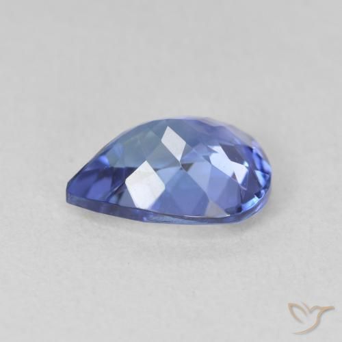 Tanzanite Viola Blu naturale da 1.72 ct, Forma a pera, VVS