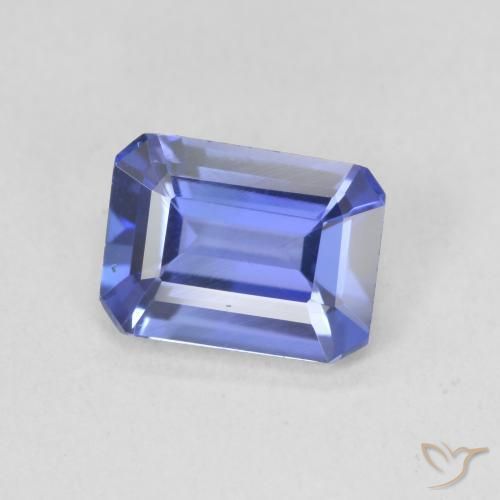 Tanzanite Intenso Viola Blu naturale da 1.52 ct, Taglio smeraldo, VVS-VS