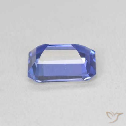 Tanzanite Intenso Viola Blu naturale da 1.52 ct, Taglio smeraldo, VVS-VS