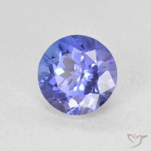 Tanzanite Intenso Viola Blu naturale da 1.42 ct, Rotondo, VVS