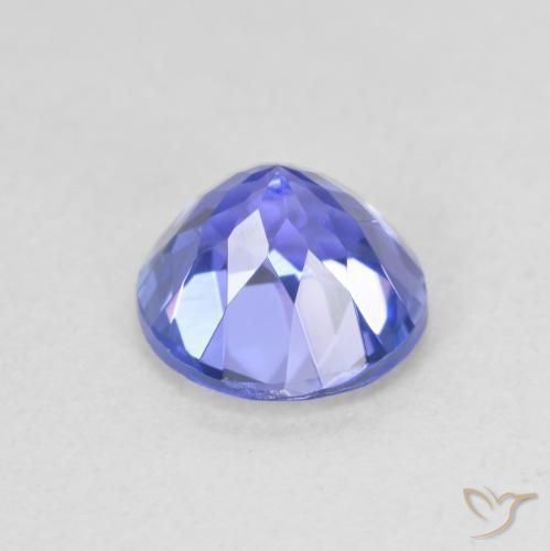 Tanzanite Intenso Viola Blu naturale da 1.42 ct, Rotondo, VVS