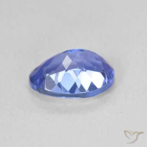 Tanzanite Blue violetto scuro naturale da 1.60 ct, Ovale, VVS