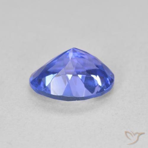 Tanzanite Blue violetto scuro naturale da 1.63 ct, Ovale, VVS