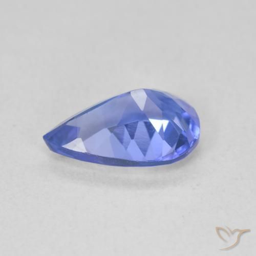 Tanzanite Blue violetto scuro naturale da 1.36 ct, Forma a pera, VVS